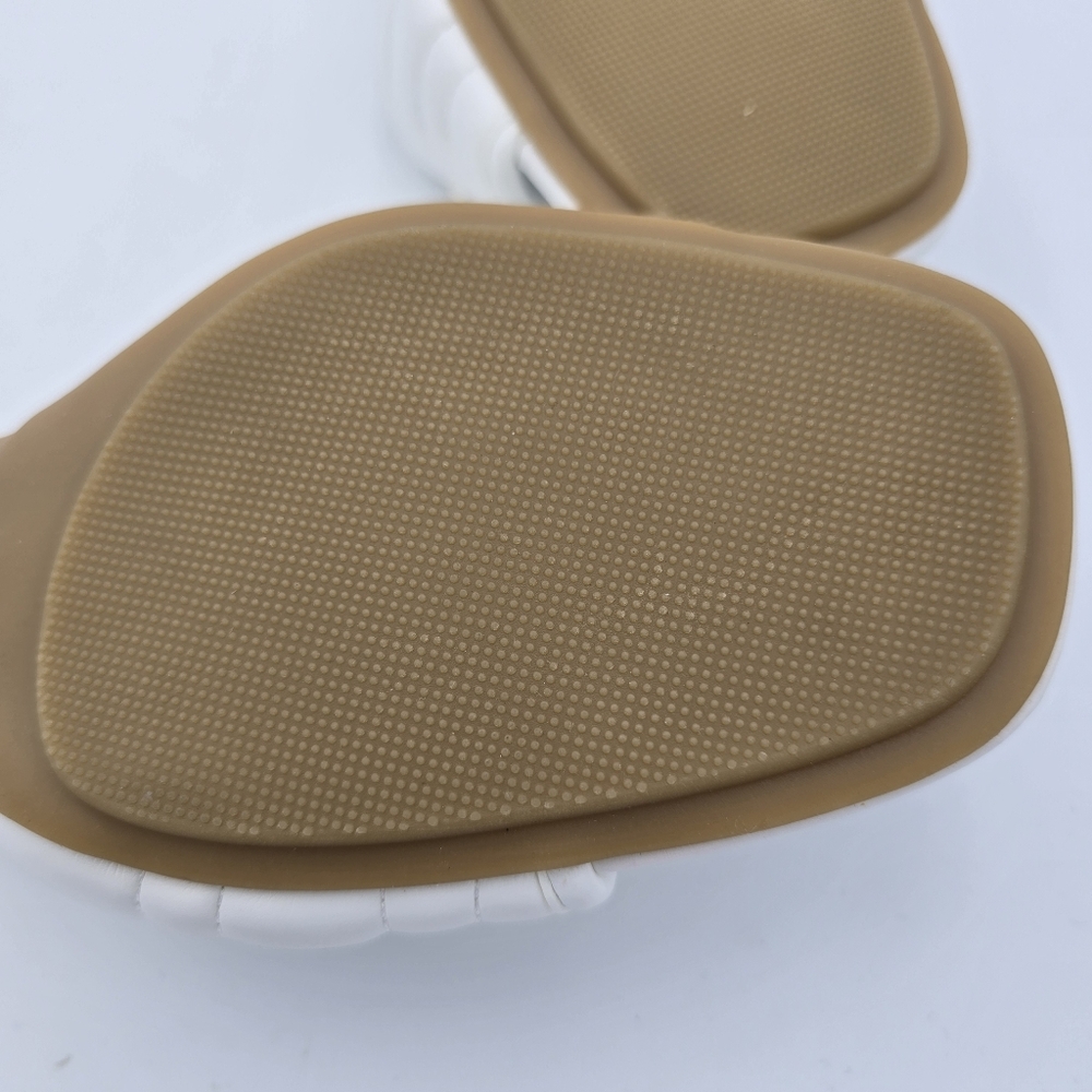 NWOT Anne Klein Kendra Slippers (Block Heel Slide Sandals), White & Gold, 9.5M - Picture 15 of 16